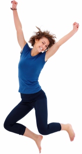 jumping woman